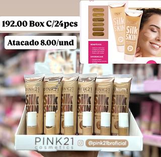 Base Facial Silk Skin pink 21 Cores separar que estevem disponíveis