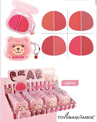 Blush Duo Yoyomaquiamor Cores separar que estevem disponível