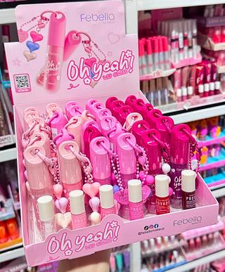 LIP GLOSS GLAMOUR PINK FEBELLA CORES SEPARAR QUE ESTEVEM DISPONIVEIS