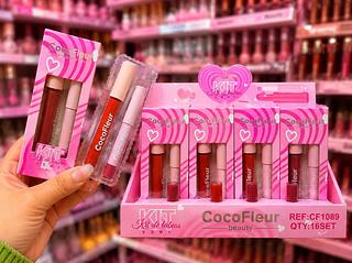 KIT LIP GLOSS E LAPIS DE BOCA COCOFLEUR CORES SEPARAR QUE ESTEVEM DISPONIVEIS