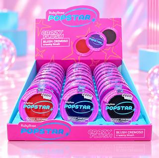 Blush Cremoso Crazy Flush popstar Rubyrose ( Cor 1.2.3) (cores separar que estevem disponiveis )