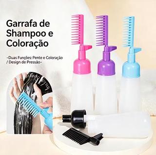 Pente Frasco Aplicador De Tintura Cabelo,Shampoo e Tratamento cores separar que estevem disponiveis
