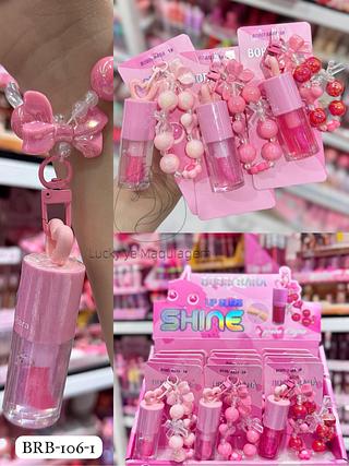 Lip Gloss com Pulseira Bobbi Rara ( Cor Sortido )