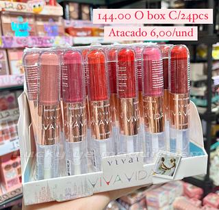 Batom líquido Matte 2 em 1 Vivai ( Cor sortido )