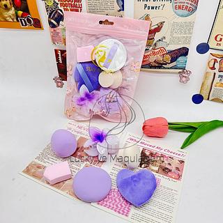Kit esponja com presilha de cabelo