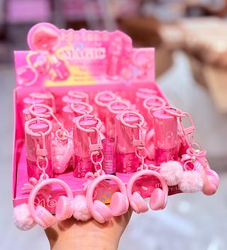LIP GLOSS COM CHAVEIRO MELANA CORES SEPARAR QUE ESTEVEM DISPONIVEIS