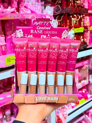 Base líquido Matte Love Rain cores separar que estevem disponível