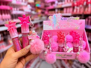 LIP GLOSS COM CHAVEIRO COCOFLEUR CORES SEPARAR QUE ESTEVEM DISPONOVEIS