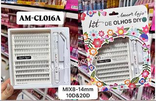 Kit de Cílio Tufinho Con Cola e Pinça Amor Anjo (SEPARADO DE ACORDO OM OS QUE ESTIVER DISPONIVEL)