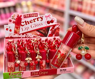 Lip Gloss Com Chaveiro Pink Grape