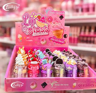 Lip gloss Beijo de Neve cores separar que estevem disponíveis