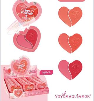 Blush Duo Yoyomaquiamor Cores separar que estevem disponíveis