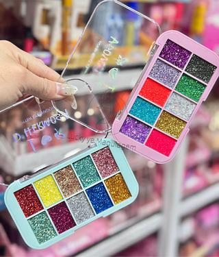 Paleta de Glitter Dhermosa Cores separar que estevem disponíveis