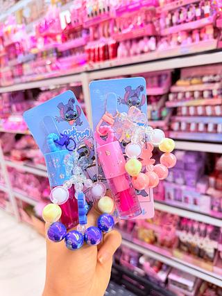 Lip gloss Com chaveiro Stitch Cores separar que estevem disponível