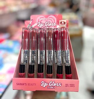 Lip Gloss Batom 2 em 1 Sarah’s