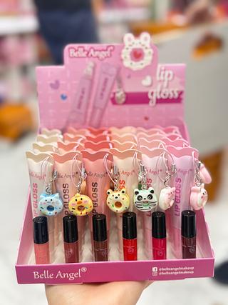 Lip Gloss Belle Angel Cores separar que estevem disponível