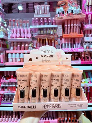 BASE MATTE LIQUIDO FEMME PARIS CORES SEPARAR QUE ESTEVEM DISPONIVEIS
