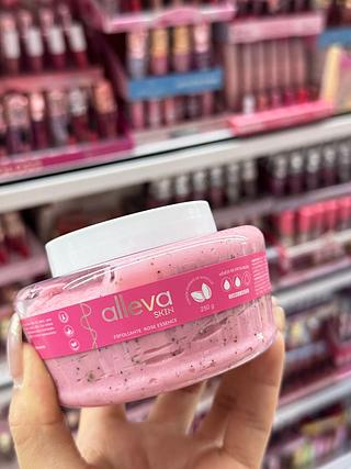 Esfoliante Corpo e Rosto Rose Essence Alleva