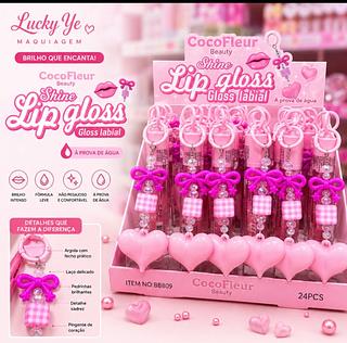 Lip gloss Com chaveiro Cocofleur ( Cores separar que estevem disponíveis ) (Foto Ilustrativa )