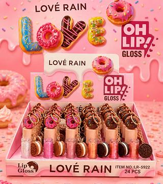 Lip Gloss Love Rain Cores separar que estevem disponíveis
