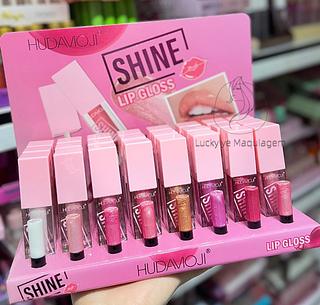 Lip Gloss Shine Hudamoji Cores separar que estevem disponível