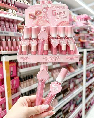Lip gloss com espelho Melana Cores separar que estevem disponíveis