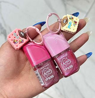 Lip Gloss Com Chaveiro Love Rain Cores separar que estevem disponível