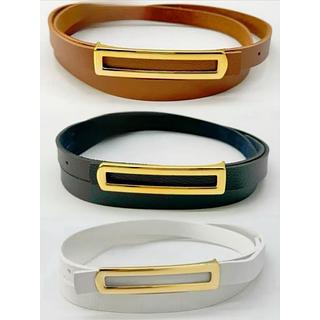 ￼Cinto Feminino fivela dourada metal para calça shorts vestido moda