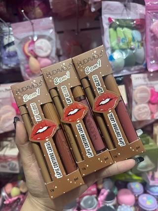 Lip Gloss + Lápis Contorno 2 em 1 Hudamoji ( Cor Sortido )