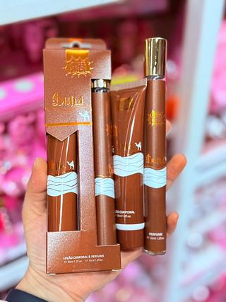 Kit perfume e loção hidratante Duna Super poderes