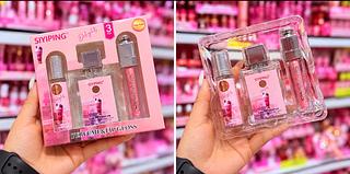 Kit perfume e lip gloss