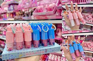 Lip Gloss Stitch Com Chaveiro Huda Royal