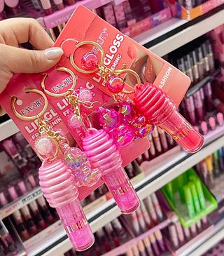 Lip Gloss Com Chaveiro FavorBeauty Cores separar que estevem disponíveis