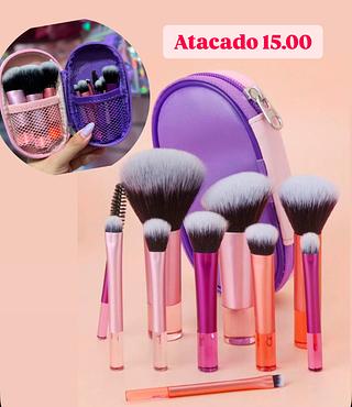 Kit Mini pincel com bolsinho