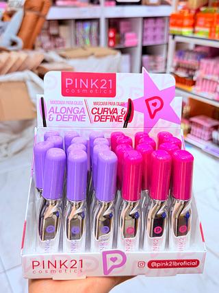 Máscara para cílio Alonga e Curva e Define Pink 21 Cores separar que estevem disponível