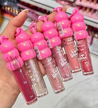 Lip Gloss Com Chaveiro Love Rain