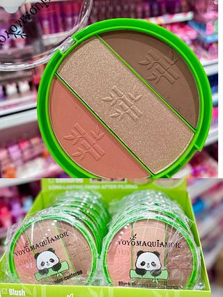 Paleta Trio Blush e Iluminador e Controno Yoyomaquiamor