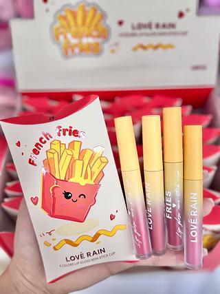Lip Gloss Love Rain Cores separar que estevem disponíveis