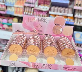 Pó compacto Femme Paris Cores separar que estevem disponíveis