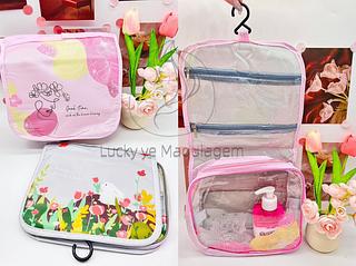 Necessaire Bolsa Portátil Para Viagem Cosméticos Produtos