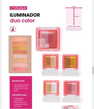 Iluminador Duo Color Pink 21 Cores separar que estevem disponíveis