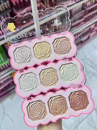 Paleta de iluminador Love Rain Cores separar que estevem disponível