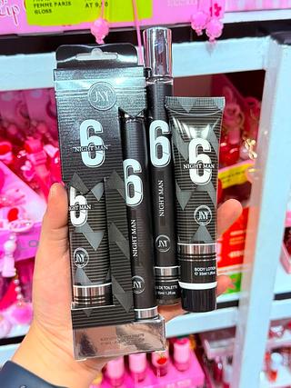 KIT PERFUME E HIDRATANTE 6 NIGHT MAN JNY