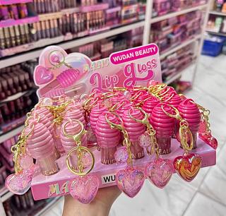 Lip Gloss Com chaveiro Wudan Cores separar que estevem disponível