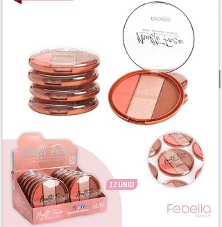 Paleta de iluminador contorno blush multi face Febella