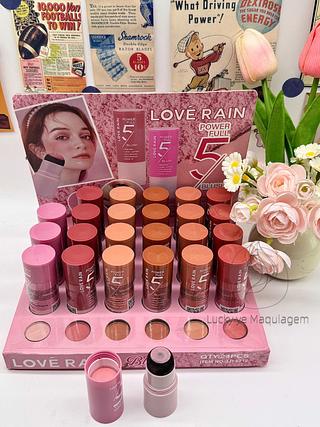 Blush com esponja ( Cor Sortido )Love Rain