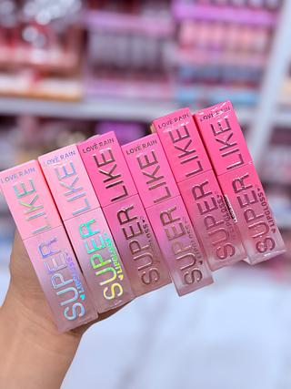Lip Gloss Love Rain Cores separar que estevem disponível