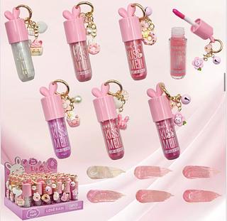 Lip Gloss com chaveiro Love Rain