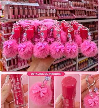 Lip Gloss Com Chaveiro AOZY Cores separar que estevem disponível (FOTO ILUSTRATIVA )