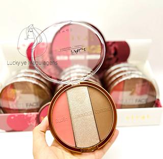 PALETA TRIO BLUSH ILUMINADOR CONTORNO MULTI FACE VIVAI
